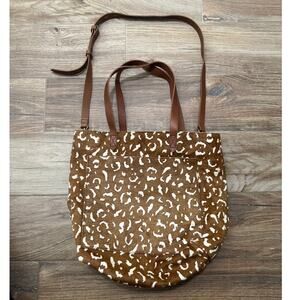Brown Leopard Print Shoulder Bag